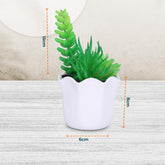 Kuber Industries Artificial Plants for Home Décor|Natural Looking Indoor Fake Plants with Pot|Artificial Flowers for Decoration (Green)